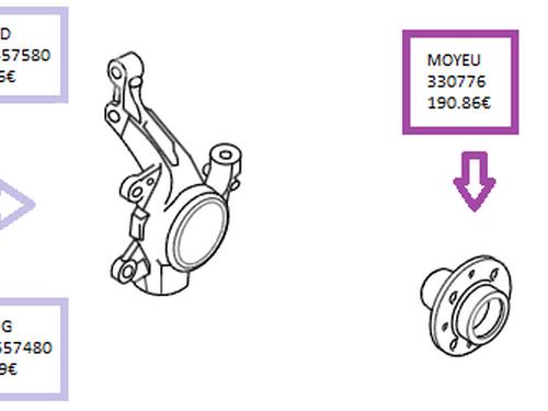 Used Left front steering knuckle Left front steering knuckle CITROËN DS3 (SA_) 1.6 VTi 120 (120 hp) 33599737 33599737