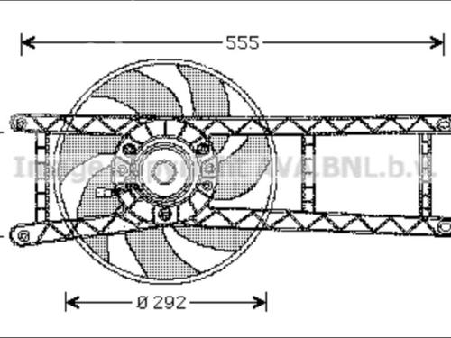 Used Radiator fan Radiator fan FIAT PANDA (169_) 1.1 (169.AXA1A) (54 hp) 36575363 36575363