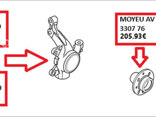Used Right front steering knuckle Right front steering knuckle PEUGEOT 208 I (CA_, CC_) 1.2 THP 110 (110 hp) 35908538 35908538