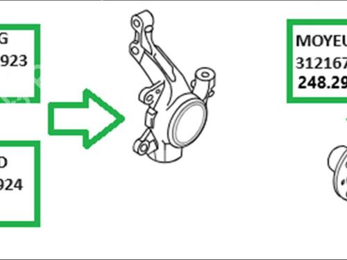 Used Left front steering knuckle Left front steering knuckle BMW 1 (E87) 118 d (122 hp) 33590224 33590224