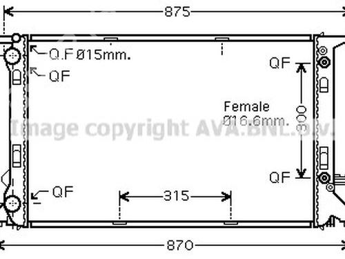 Used Water radiator Water radiator AUDI A5 Sportback (8TA) 2.0 TDI (143 hp) 33601899 33601899