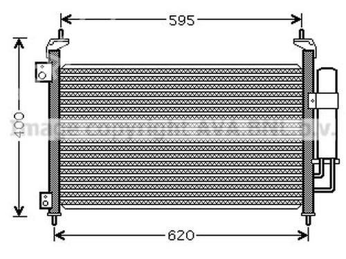 Used AC radiator AC radiator HONDA CIVIC VIII Hatchback (FN, FK) 2.2 CTDi (FK3) (140 hp) 35911040 35911040