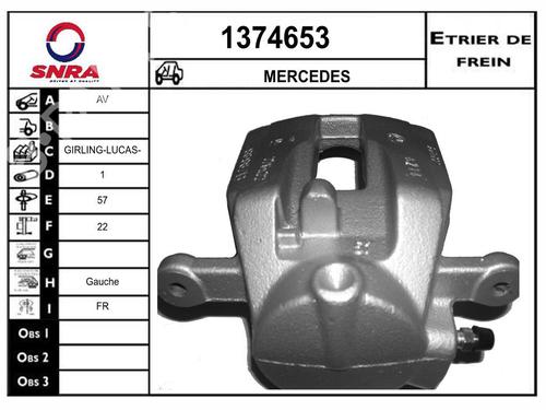Used Left front brake caliper Left front brake caliper MERCEDES-BENZ A-CLASS (W169) A 180 CDI (169.007, 169.307) (109 hp) 33597502 33597502