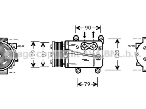 Used AC compressor AC compressor FORD FOCUS I Turnier (DNW) 1.8 TDCi (100 hp) 33574126 33574126