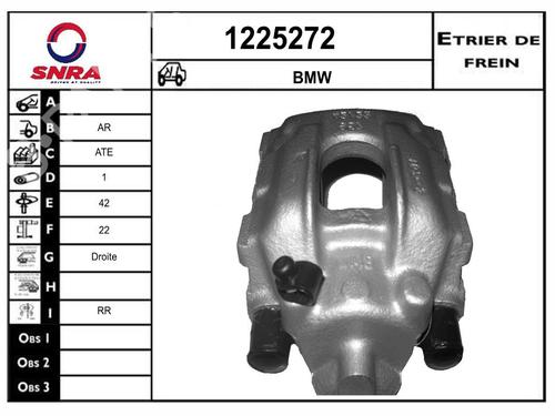 Høyre bremsecaliper bak Høyre bremsecaliper bak BMW X3 (E83) 2.0 d (150 hp) 33851395 33851395