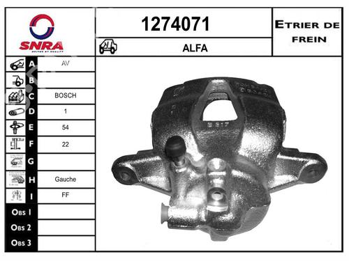 Used Left front brake caliper Left front brake caliper OPEL CORSA D (S07) [2006-2015] 33653545 33653545