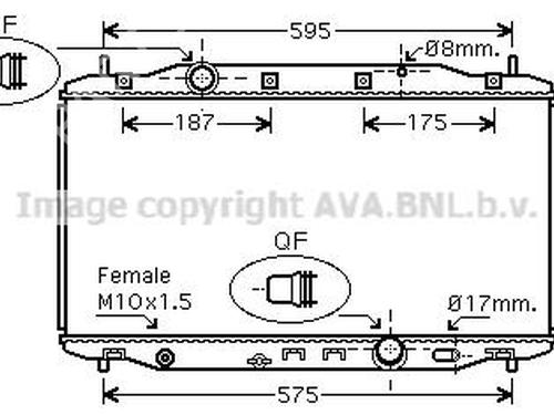 Used Water radiator Water radiator HONDA CIVIC VIII Hatchback (FN, FK) 2.2 CTDi (FK3) (140 hp) 33601831 33601831