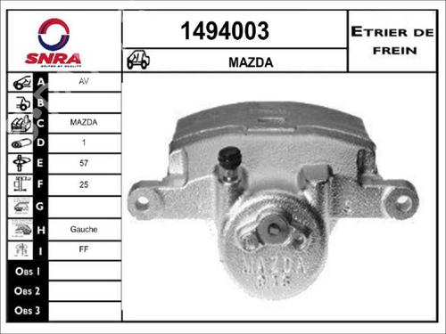 Left front brake caliper MAZDA 6 Hatchback (GH) | BP35908601M105 - Image 2