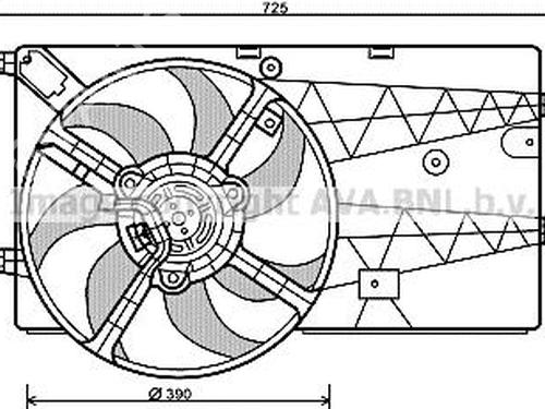 Used Radiator fan Radiator fan PEUGEOT BIPPER Tepee 1.4 HDi (68 hp) 35912986 35912986