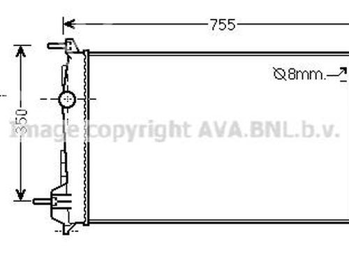 Used Water radiator Water radiator RENAULT MEGANE III Hatchback (BZ0/1_, B3_) 1.5 dCi (BZ0C) (90 hp) 33754412 33754412