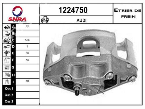 Right front brake caliper AUDI A6 C6 Avant (4F5) | BP35906658M104 - Image 2