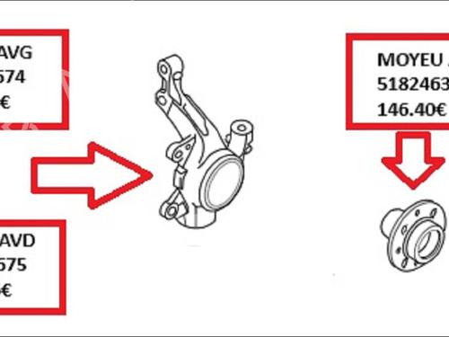 Used Right front steering knuckle Right front steering knuckle FIAT COUPE (175_) 2.0 20V (154 hp) 35906685 35906685