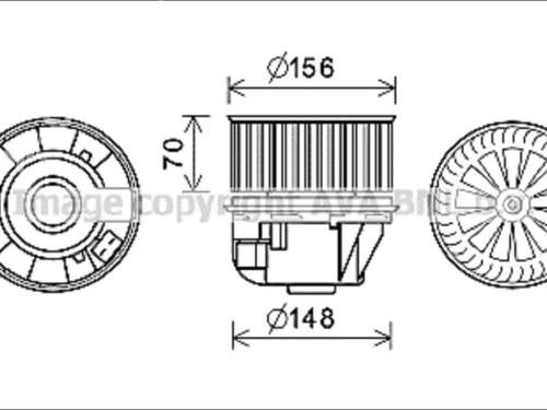 Used Heater blower motor Heater blower motor FORD KUGA I [2008-2012] 33588338 33588338