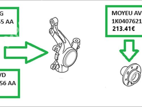 Used Left front steering knuckle Left front steering knuckle VW GOLF PLUS V (5M1, 521) [2004-2013] 35909606 35909606