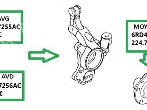 Used Right front steering knuckle Right front steering knuckle SKODA FABIA I Combi (6Y5) 1.4 (60 hp) 35913486 35913486