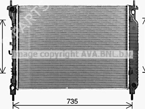 Used Water radiator Water radiator CHEVROLET CAPTIVA (C100, C140) 2.2 D (163 hp) 34705891 34705891