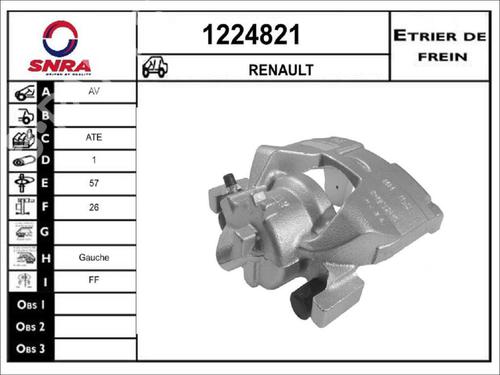 Left front brake caliper RENAULT LAGUNA III (BT0/1) 2.0 dCi (BT01, BT08, BT09, BT0E, BT0K, BT12, BT1C, BT1D,... | BP35908284M105 - Image 2