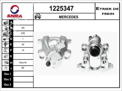 Used Left rear brake caliper Left rear brake caliper MERCEDES-BENZ R-CLASS (W251, V251) R 280 CDI 4-matic (251.020) (190 hp) 36574821 36574821