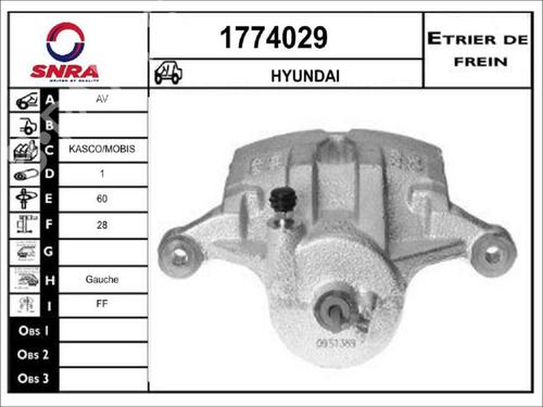 Left front brake caliper HYUNDAI ix35 (LM, EL, ELH) 1.7 CRDi | BP35907810M105 - Image 2