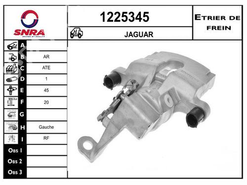 Pinça travão trás esquerda Pinça travão trás esquerda JAGUAR XF I (X250) 2.7 D (207 hp) 34451825 34451825