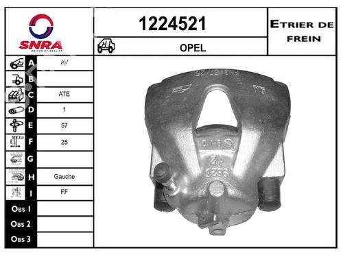 Left front brake caliper OPEL MERIVA B MPV (S10) | BP36578334M105 - Image 2