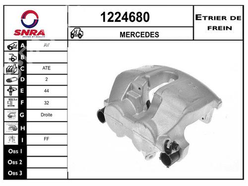 Right front brake caliper MERCEDES-BENZ M-CLASS (W164) | BP33603127M104 - Image 3