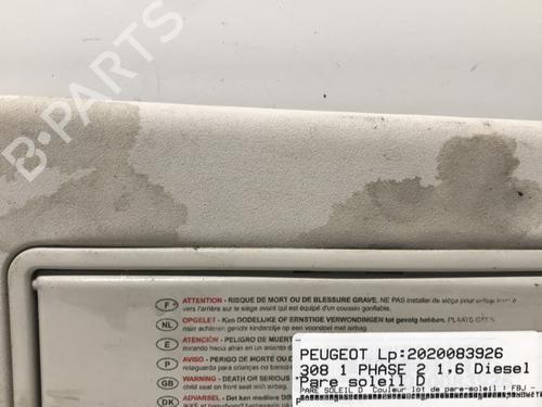 Used Right sun visor Right sun visor PEUGEOT 308 I (4A_, 4C_) 1.6 HDi (112 hp) 33589606 33589606
