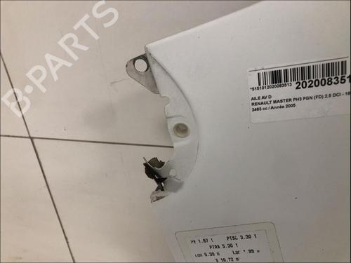 Used Right front fenders Right front fenders RENAULT MASTER II Van (FD) 2.5 dCi 100 (FD0U, FD0V, FD3U, FD3V, FD8U, FD8V) (99 hp) 33588909 33588909