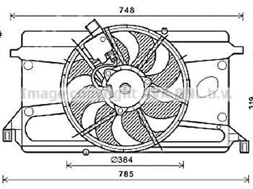 Used Radiator fan Radiator fan FORD FOCUS C-MAX (DM2) 1.6 Ti (115 hp) 35912159 35912159