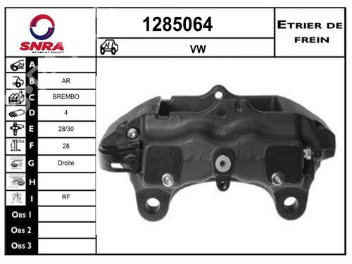 Used Right rear brake caliper Right rear brake caliper AUDI Q7 (4LB) 3.0 TDI quattro (240 hp) 35915108 35915108