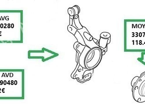 Used Left front steering knuckle Left front steering knuckle CITROËN C5 III Break (RW_) 2.0 HDi 140 (140 hp) 35915706 35915706