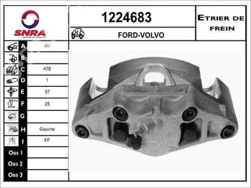 Used Left front brake caliper Left front brake caliper VOLVO C70 II Convertible (542) 2.0 D (136 hp) 33579800 33579800