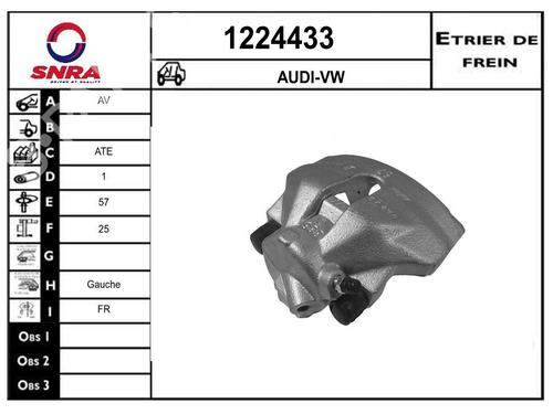 Used Left front brake caliper Left front brake caliper AUDI A4 B7 Avant (8ED) [2004-2008] 34569437 34569437