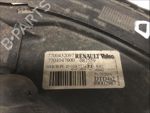 Used Right headlight Right headlight RENAULT SCÉNIC I MPV (JA0/1_, FA0_) [1999-2010] 33580207 33580207