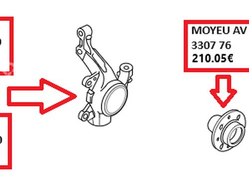 Used Left front steering knuckle Left front steering knuckle PEUGEOT 208 I (CA_, CC_) 1.2 VTi 68 / PureTech 68 (68 hp) 35912727 35912727
