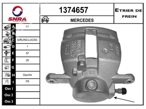 Used Left front brake caliper Left front brake caliper MERCEDES-BENZ B-CLASS Sports Tourer (W245) B 180 CDI (245.207) (109 hp) 35915937 35915937