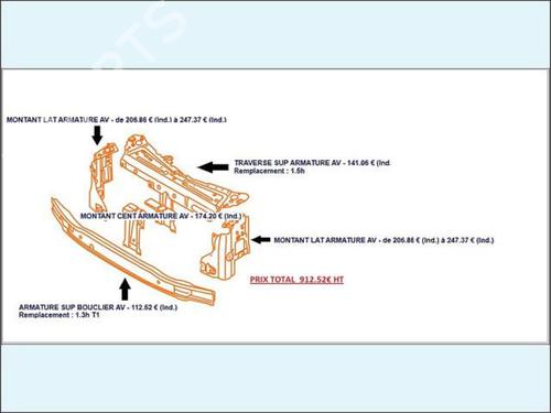 Used Front slam panel Front slam panel RENAULT TWINGO II (CN0_) [2007-2026] 33590710 33590710