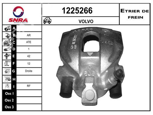 Used Right rear brake caliper Right rear brake caliper VOLVO V70 III (135) 2.4 D (163 hp) 36579174 36579174
