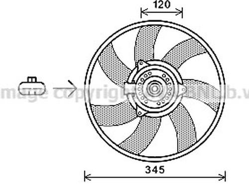 Køleventilator elektrisk Køleventilator elektrisk OPEL MERIVA B MPV (S10) [2010-2017] 33601800 33601800