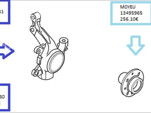 Used Left front steering knuckle Left front steering knuckle OPEL CORSA D (S07) 1.3 CDTI (L08, L68) (90 hp) 35908853 35908853
