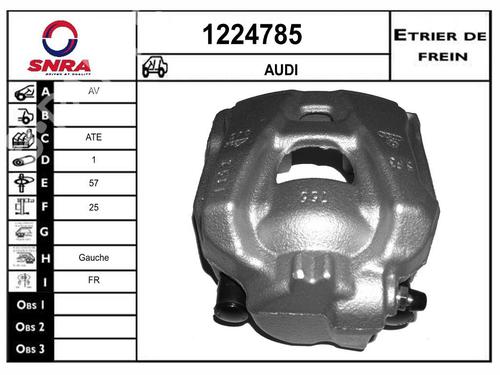 Used Left front brake caliper Left front brake caliper AUDI A5 Sportback (8TA) 2.0 TDI (143 hp) 33601894 33601894