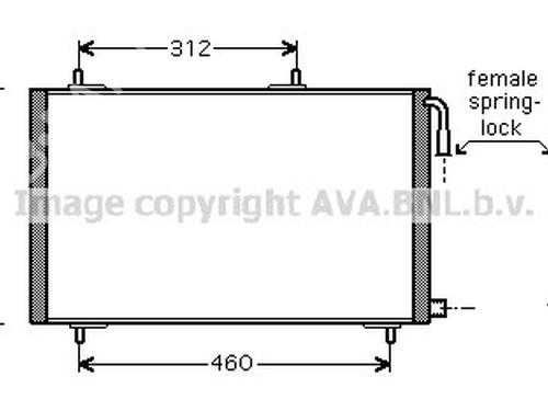 Used AC radiator AC radiator PEUGEOT 206+ (2L_, 2M_) [2009-2013] 33604402 33604402