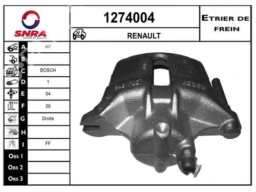 Used Right front brake caliper Right front brake caliper RENAULT KANGOO (KC0/1_) 1.9 dTi (KC0U) (80 hp) 33598441 33598441