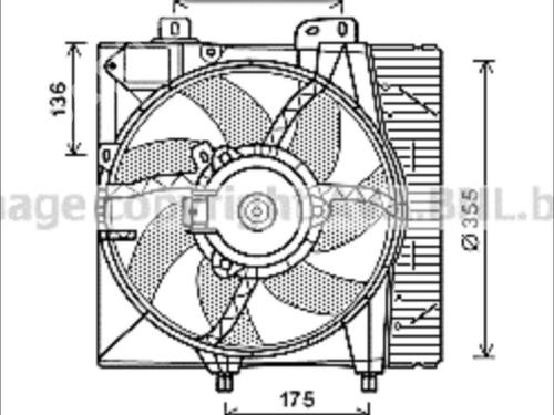 Used Radiator fan Radiator fan PEUGEOT 208 I (CA_, CC_) 1.0 VTi (68 hp) 35907697 35907697