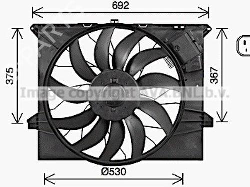 radiator-fan-mercedes-benz-m-class-w164-2005-2006-2007-2008-2009-2010-2011-2012-33603037 main image