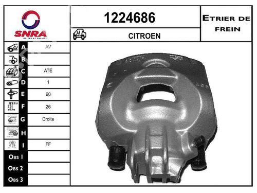 Pinça travão frente direita Pinça travão frente direita CITROËN C4 Picasso I MPV (UD_) [2006-2015] 36005464 36005464