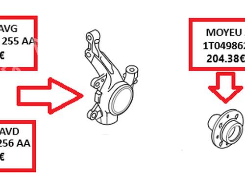 Fusée avant gauche Fusée avant gauche AUDI A3 (8P1) [2003-2013] 35912480 35912480