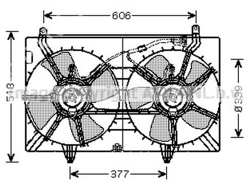 Electro ventilador Electro ventilador NISSAN MURANO I (Z50) 3.5 4x4 (234 hp) 33970202 33970202