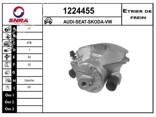 Used Left front brake caliper Left front brake caliper SEAT LEON (1M1) 1.9 TDI (110 hp) 34705770 34705770