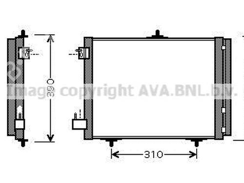 AC radiator CITROËN C3 II (SC_) 1.4 HDi 70 (SC8HZC, SC8HR0, SC8HP4) | BP33653481M32 - Image 2